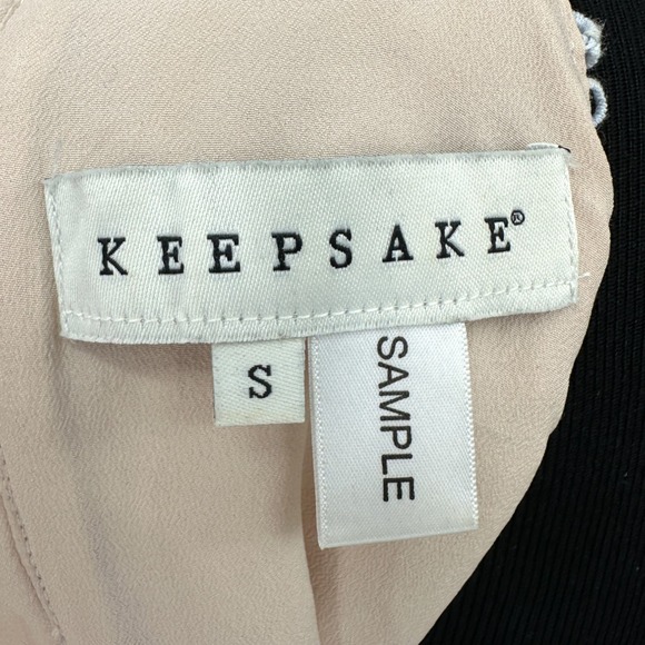 Keepsake | Small | Pastel Blue Lace Nude Lined High-Neck True Love Midi Dress - Picture 8 of 10